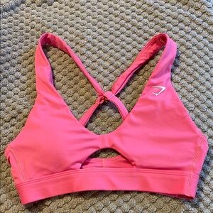 Gymshark Peek A Boo Sports Bra Fetch Pink